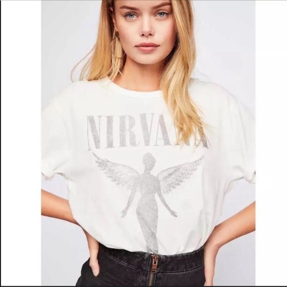 Tops - NIRVANA VINTAGE SHORT SLEEVED GRAPHIC TEE